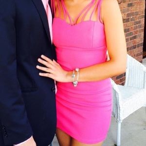 Hot Pink ViJo Couture Cocktail Dress